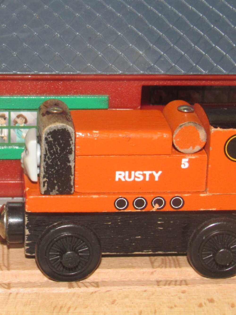 Thomas Wooden Railway Train Track Engine Rusty